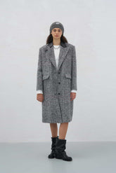 Fur Collar Double-Breasted Coat