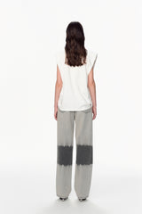 White Phantom Slogan Logo Padded Sleeveless Top