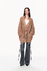 Brown Tassel Fringe Cardigan