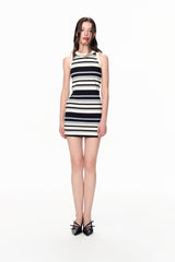 Striped Stretch Bodycon Dress