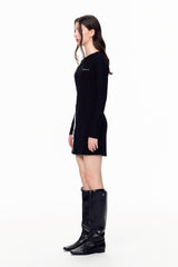 Asymmetric Button Detail Dress