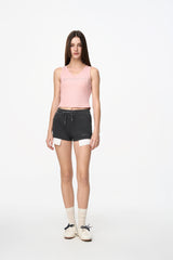 Pink Rhinestone Logo Tank Top