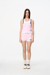 False Two-Piece Belt Buckle Tank Top