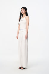 White Beaded Double Strap Camisole