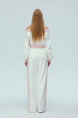 White & Pink Sweatpants