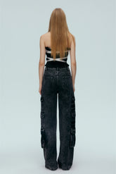 Gem Wash Black Pocket Jeans