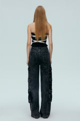 Gem Wash Black Pocket Jeans