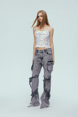 Floral Print Draped Camisole