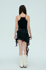 Starry Sky Rhinestone Navy & Blue Denim Vest