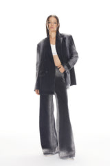 Black & Grey Washed Denim Blazer