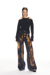 Black Gold Foil Straight Leg Jeans