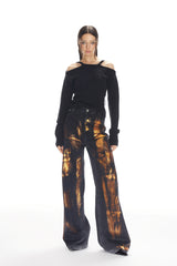 Black Gold Foil Straight Leg Jeans