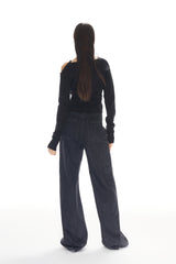 Black Gold Foil Straight Leg Jeans