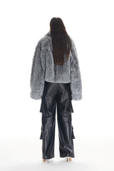 Grey Faux Fur Coat