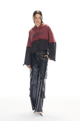 Black Cargo Leather Pants