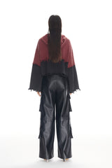 Black Cargo Leather Pants