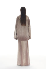 Waterwash Brown Long Skirt - Set