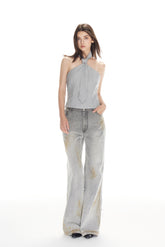 Halter Neck Scarf Tank Top