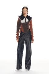 Black Zip-Up Leather Pants