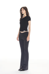 Black Draped Sleeveless Top