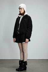 Plush-Filled Hooded Down Jacket (Faux Fur Trim)