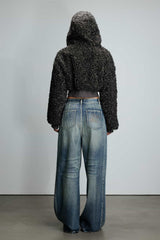 Teddy Fleece Cropped Jacket