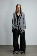 Black & Blue Check Knit Bodycon Shorts