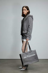 Square Reversible Knit Hooded Eco-Wool Coat