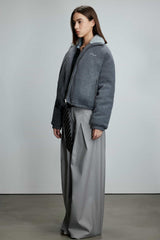 Plush-Filled Hooded Down Jacket (Faux Fur Trim)