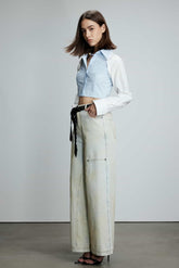 Smudge Wash Structured Denim Jeans