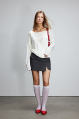 Lightweight Asymmetric Strap Long Sleeve Top