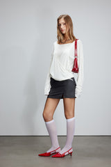 Lightweight Asymmetric Strap Long Sleeve Top