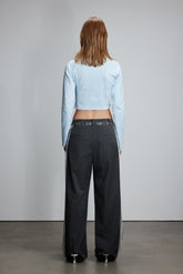 Side Ribbing Panel Trousers