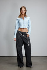 Side Ribbing Panel Trousers