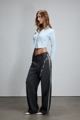 Side Ribbing Panel Trousers