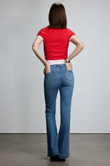 Stretch Flare Leg Jeans