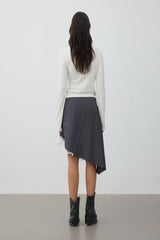Black acetate lace-up cardigan