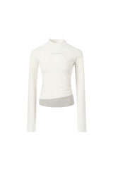 Grey & White Color Block Logo Top