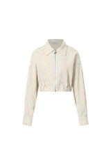 Textured Zip-Front Shirt