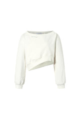 White Cold Shoulder Sweatshirt