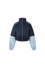 LOGO Trim Color-Block Zippered Jacket - Set