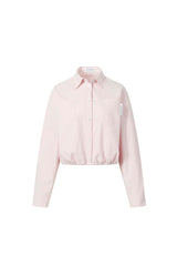 Pink Waist-Defined Oversized Shirt