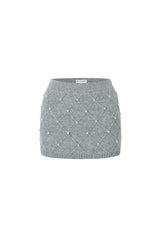 Argyle beaded knit skirt – Set