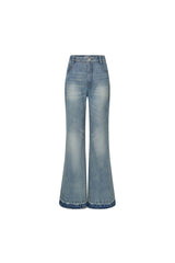 Back 3D Jac Logo Embroidery Washed Jeans