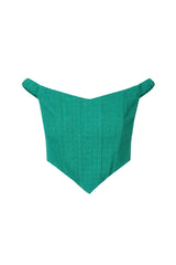 Green Denim Braided Slip Top