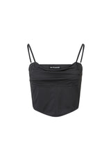Black Draped Camisole Top