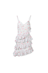 Floral Print Slip Pleated Dress