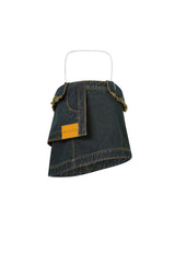 Irregular Denim Chain Top