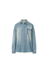 Blue Vintage Wash Denim Shirt