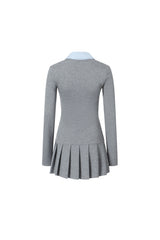 False Two-Piece Shirt Collar Dress